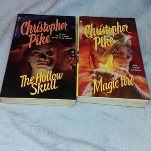 Vtg Christopher Pike: The Hollow Skull & Magic Fire , 1st Editions